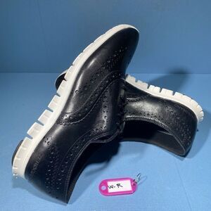 Womens Cole Haan Zerogrand Wingtip Oxford - Black Leather, Size 6 US [W18202]